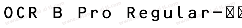 OCR B Pro Regular字体转换